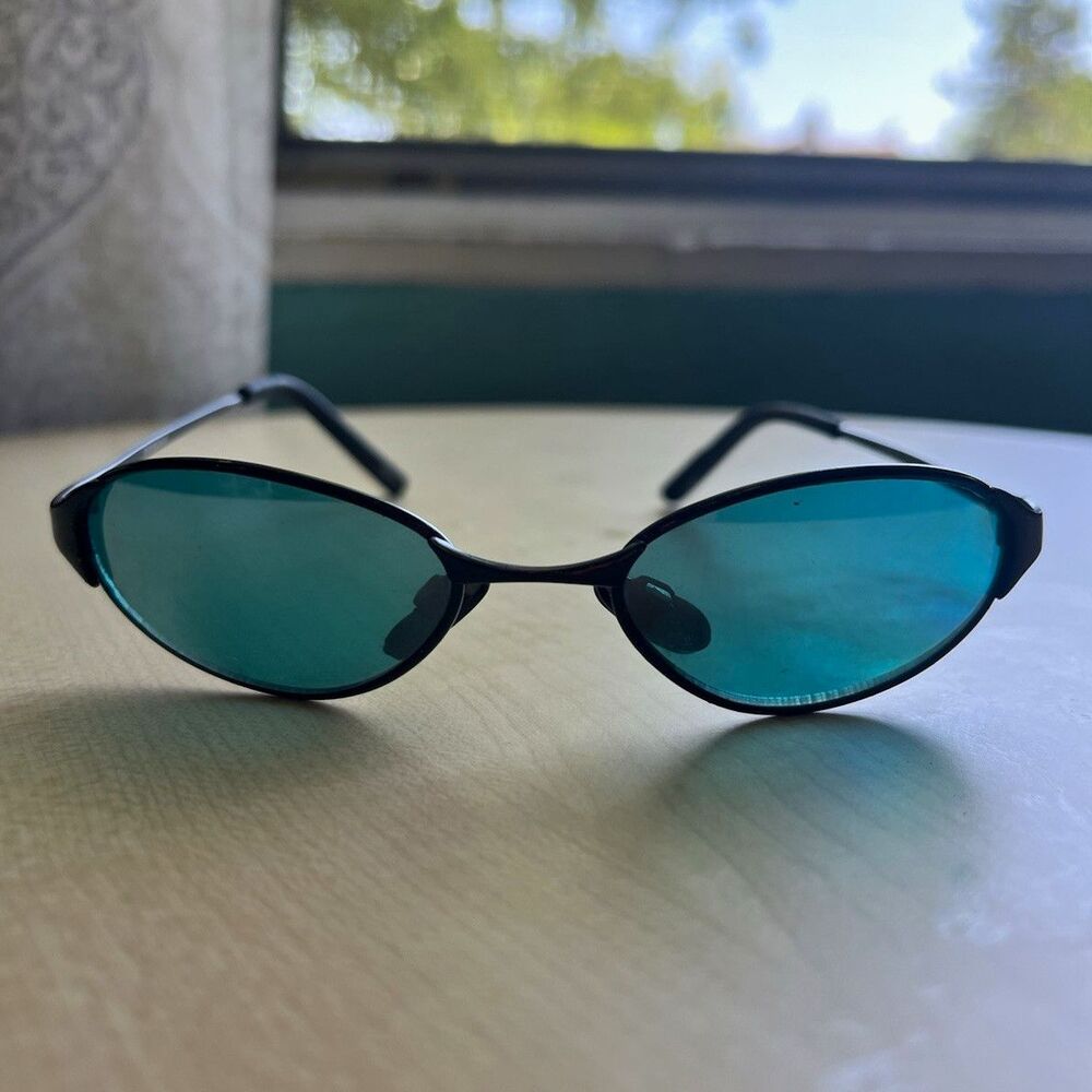 Ironkids Metro Morph IK FDR-2 Youth Sunglasses Oval Black Frames Blue Green Tint